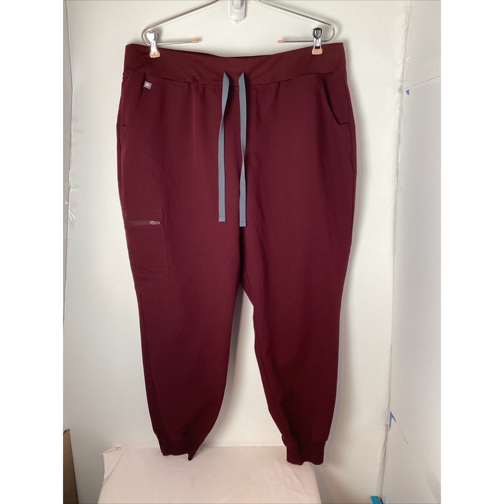 Figs Technical Collection Set Women's Burgundy Size XXL Top Jogger Pants XXL-P - Picture 8 of 16